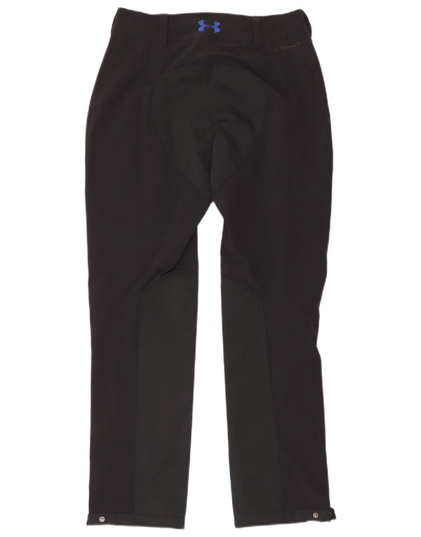 Under Armour Calça feminina reta casual US 6 médio W32 L30 preta
