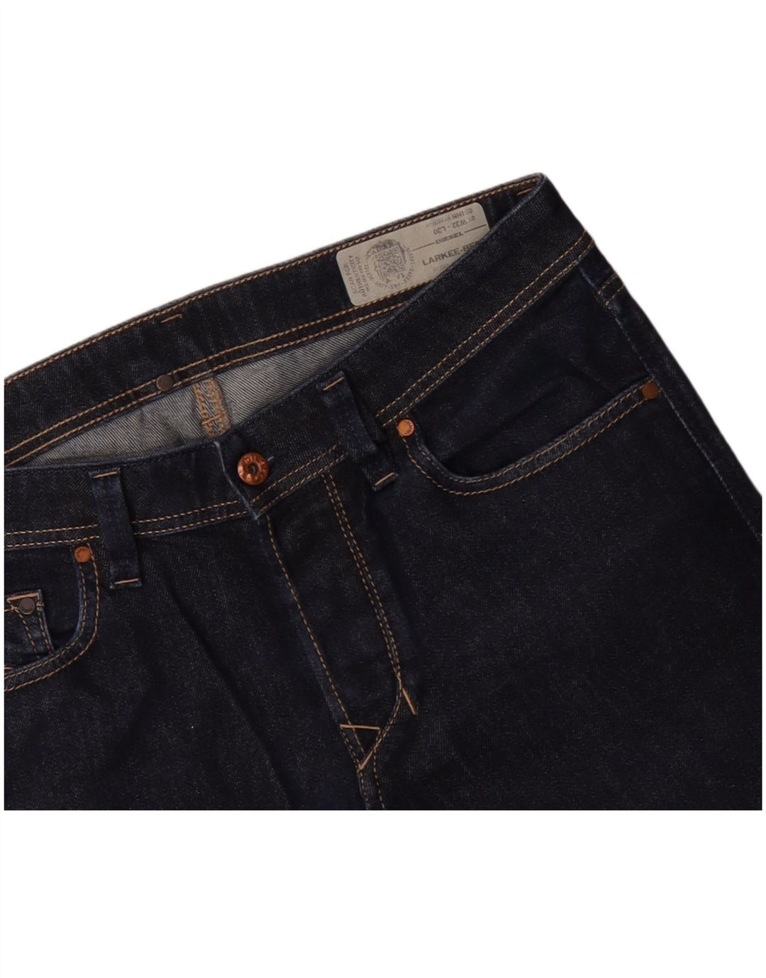 DIESEL Masculino Larkee-Beex Straight Jeans W32 L30 Azul Marinho Algodão