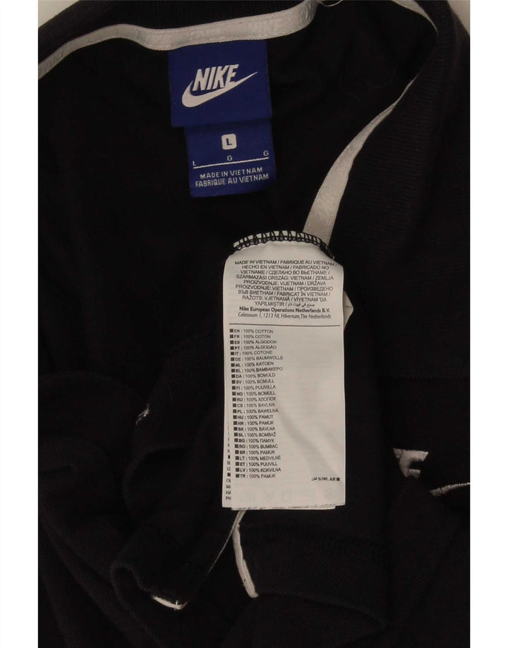 Camisa polo masculina Nike grande algodão preto