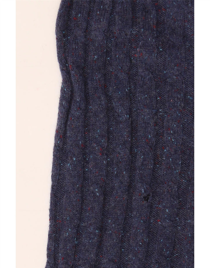 Suéter masculino JACK WILLS com gola redonda grande azul marinho manchado