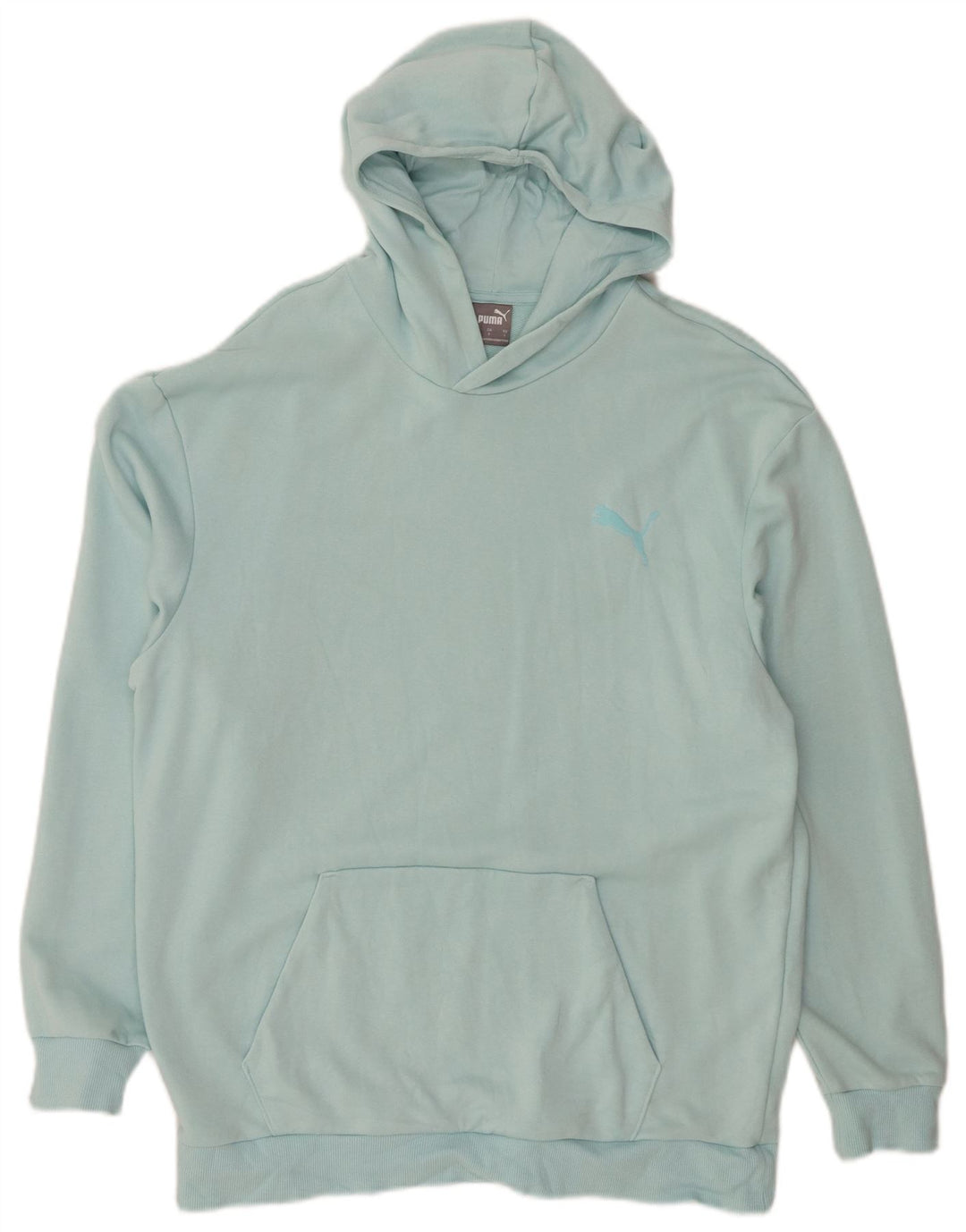PUMA Mens Hoodie Jumper Grande Algodão Turquesa