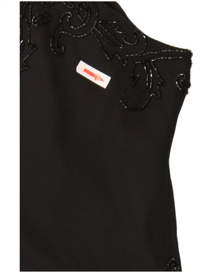 Vestido feminino assimétrico JMD UK 12 poliéster preto médio