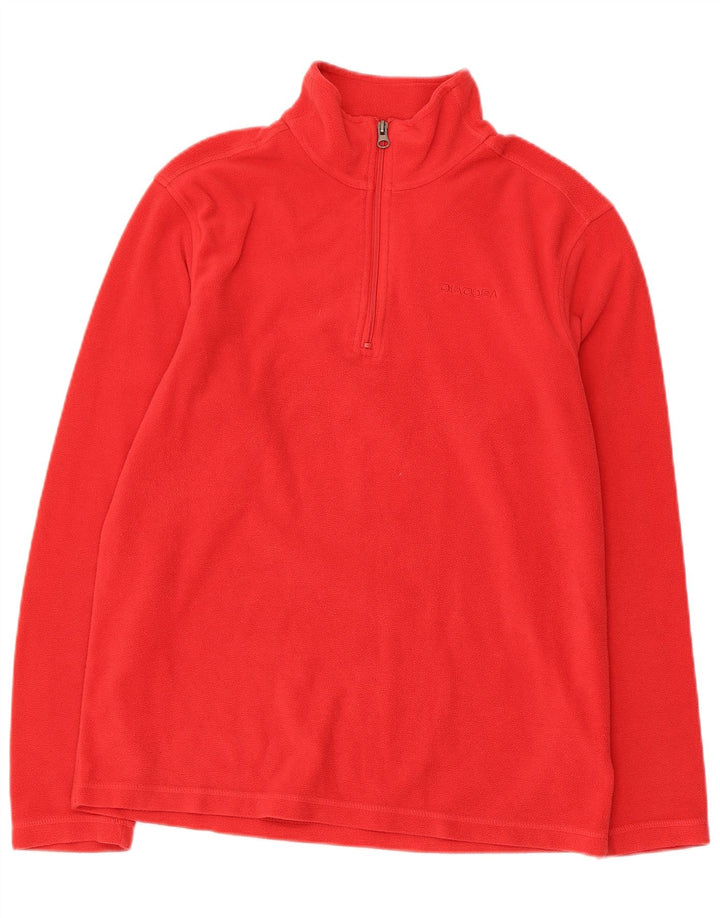 Suéter masculino de lã com zíper e gola DIADORA grande poliéster vermelho