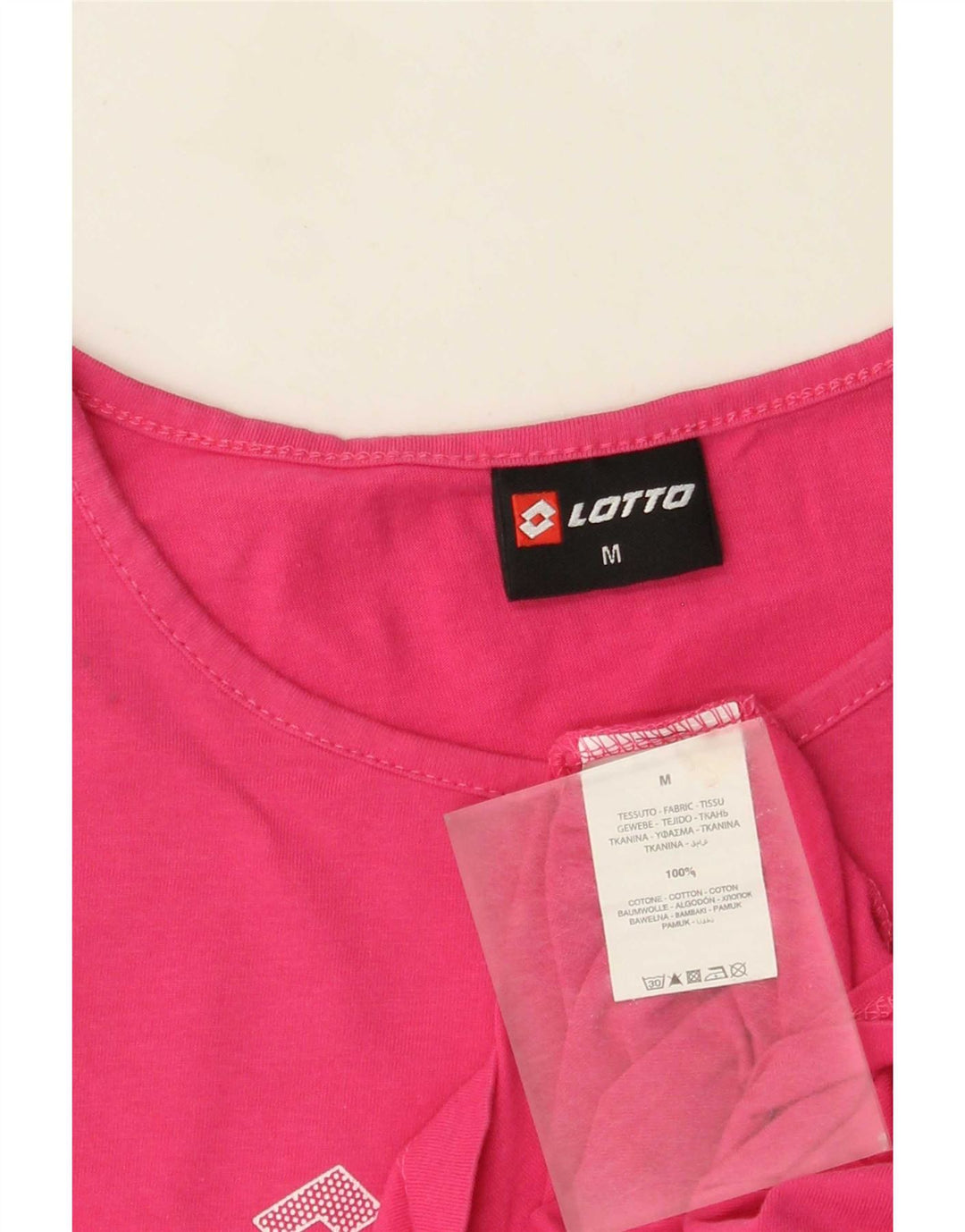 Lotto Womens Graphic Vest Top UK 12 Médio Algodão Rosa
