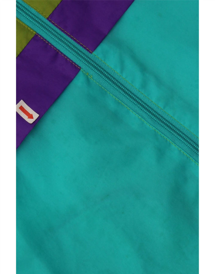 Jaqueta de chuva masculina J Jeantex com capuz UK 38 poliamida colorblock verde médio