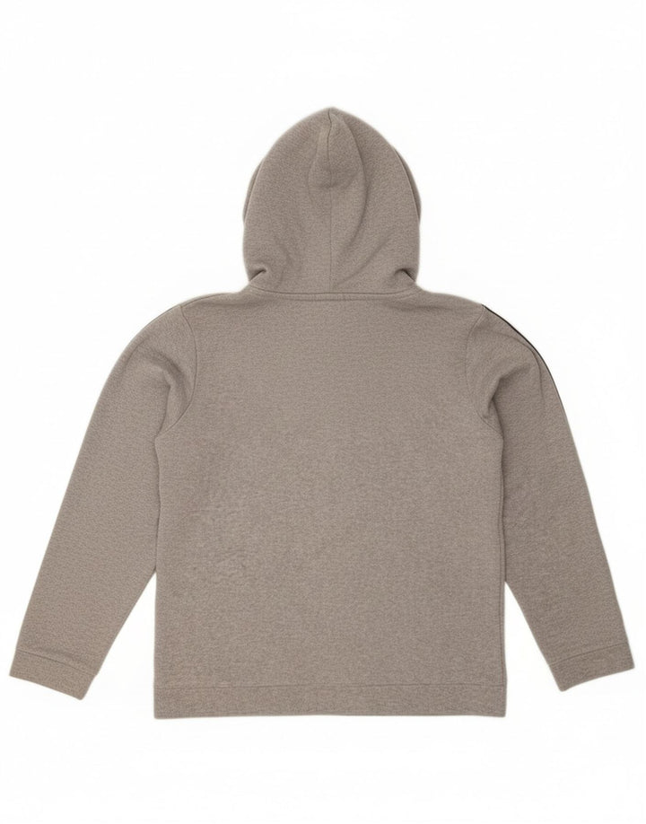 Suéter adidas feminino com capuz e zíper UK 18 XL cinza algodão