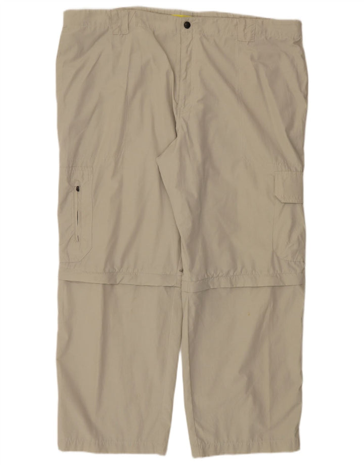 Calça cargo reta masculina Marks & Spencer W44 L29 poliamida bege