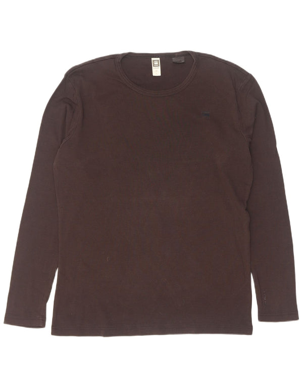 G-Star Mens Top Manga Longa XL Algodão Preto