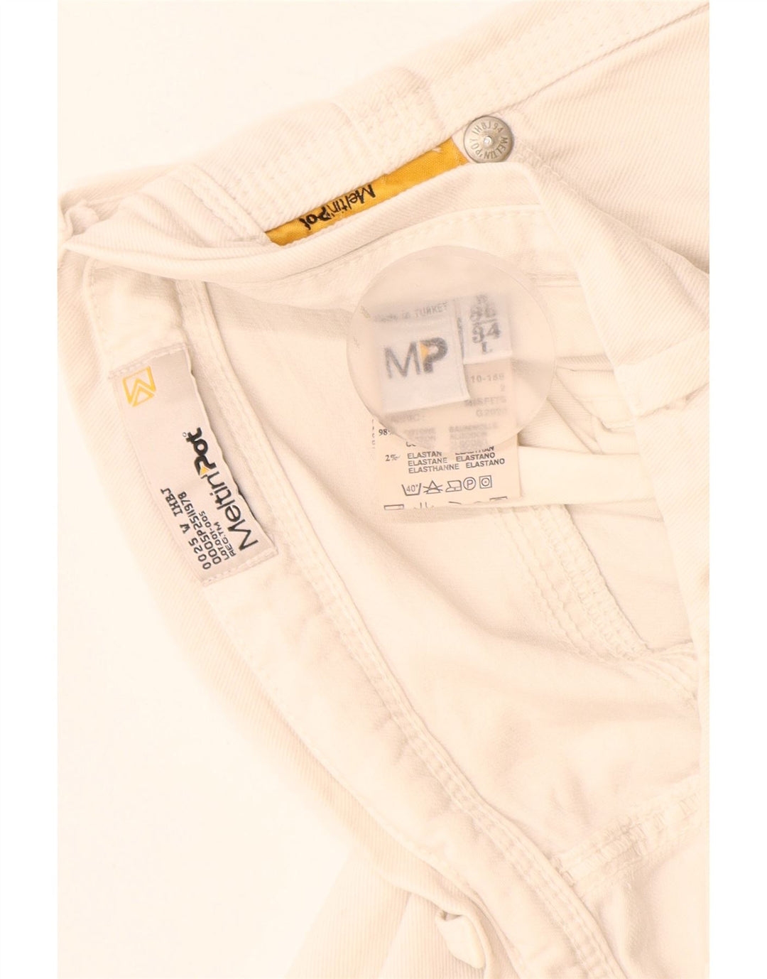 Meltin' Pot Calça Jeans Feminina Slim W36 L34 Algodão Branco