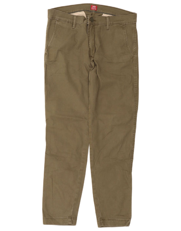 Calça Chino Cônica Masculina Levi's W33 L32 Algodão Cáqui