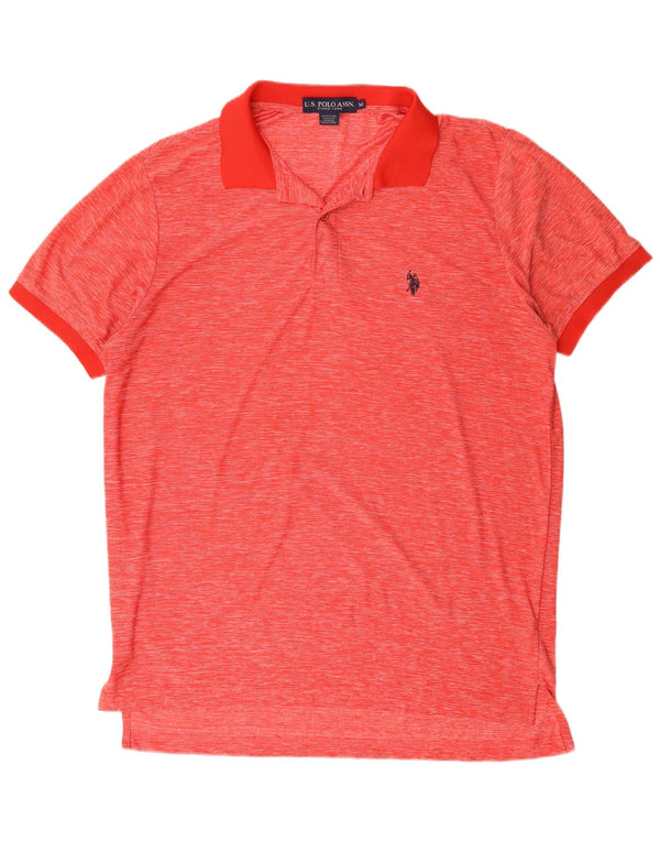 US Polo Assn. Camisa masculina de poliéster manchado vermelho médio