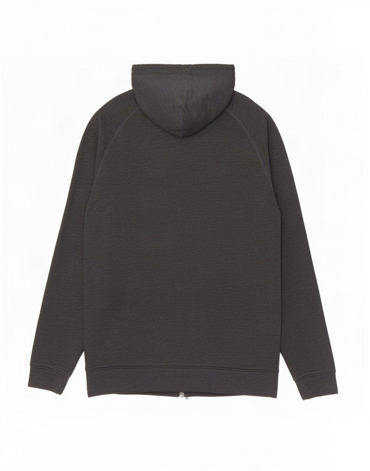 Suéter masculino com capuz e zíper Under Armour algodão cinza médio