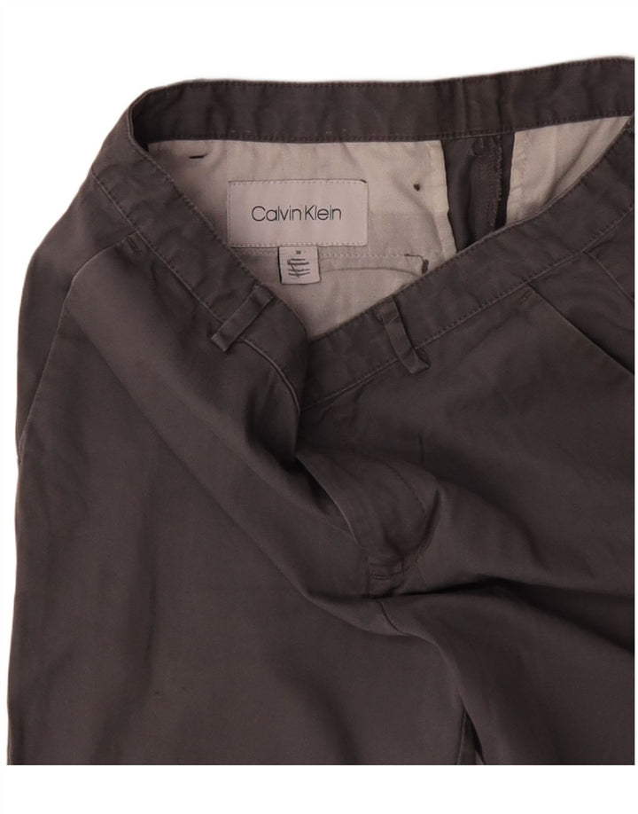 CALVIN KLEIN Mens Chino Shorts W30 Algodão Cinza Médio