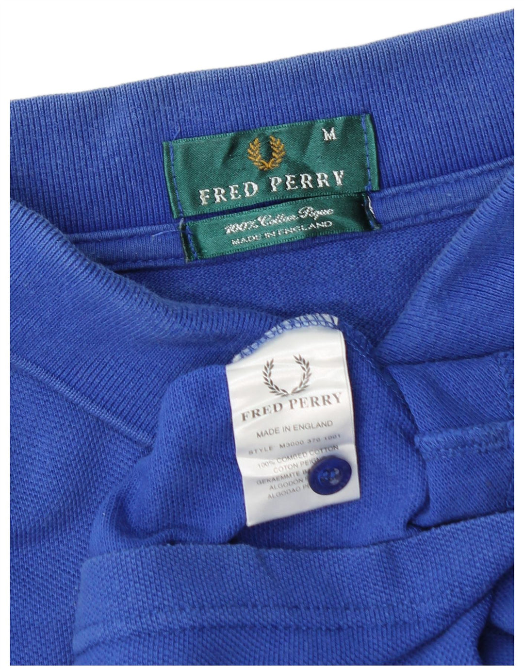 Camisa polo masculina FRED PERRY algodão azul médio