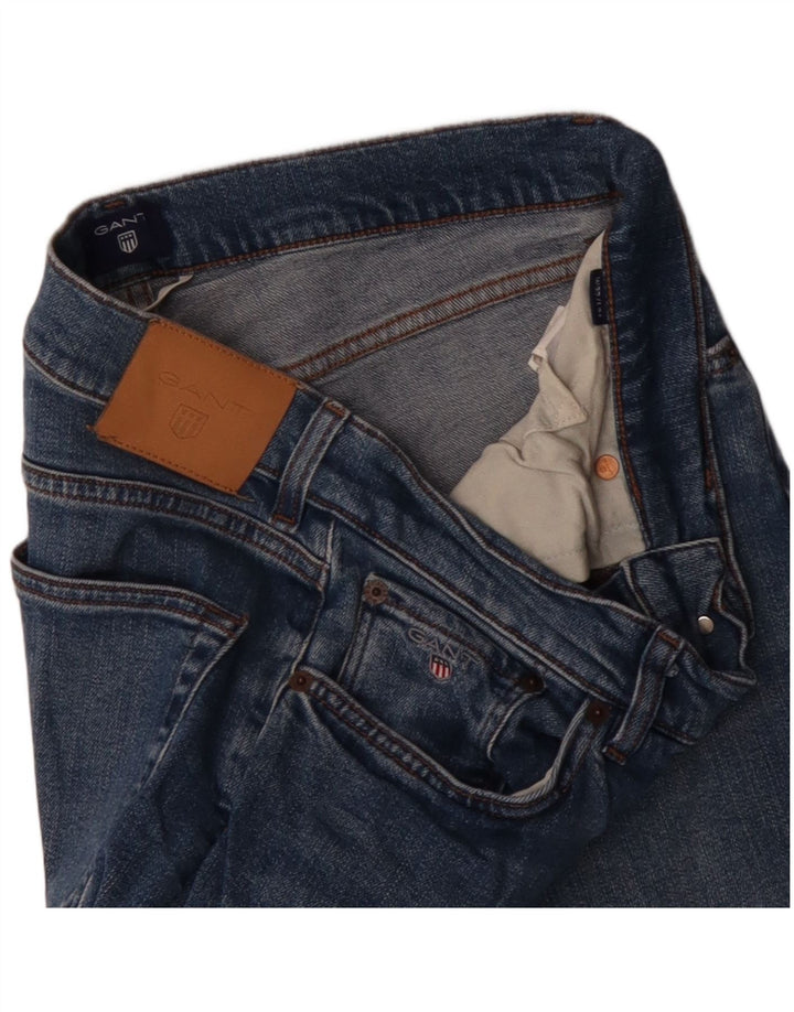 Jeans retos femininos GANT W32 L29 algodão azul