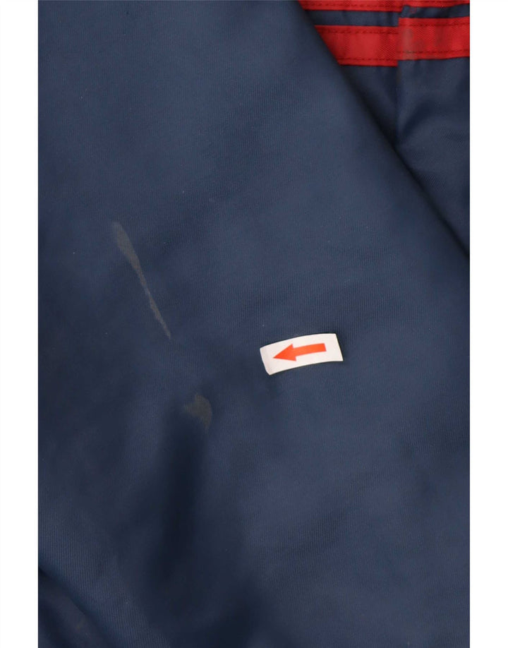 Jaqueta masculina acolchoada com capuz Sergio Tacchini IT 52 XL azul marinho Colourblock