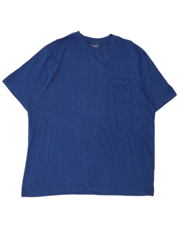 Camiseta masculina de ajuste tradicional L.L.BEAN Top 2XL de algodão azul