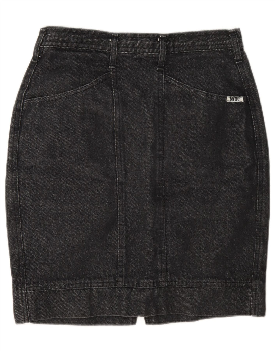Mini saia jeans feminina Wit Boy W28 cinza médio