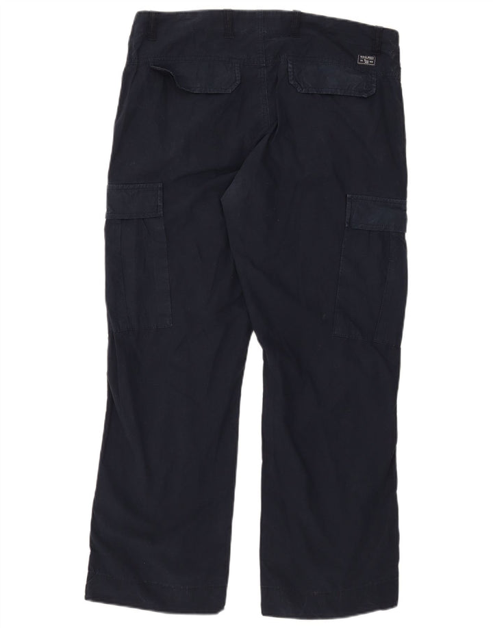Calça cargo masculina reta Woolrich W34 L27 azul marinho