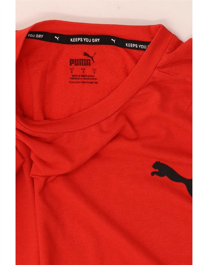 Puma Mens Camiseta Top Pequeno Vermelho