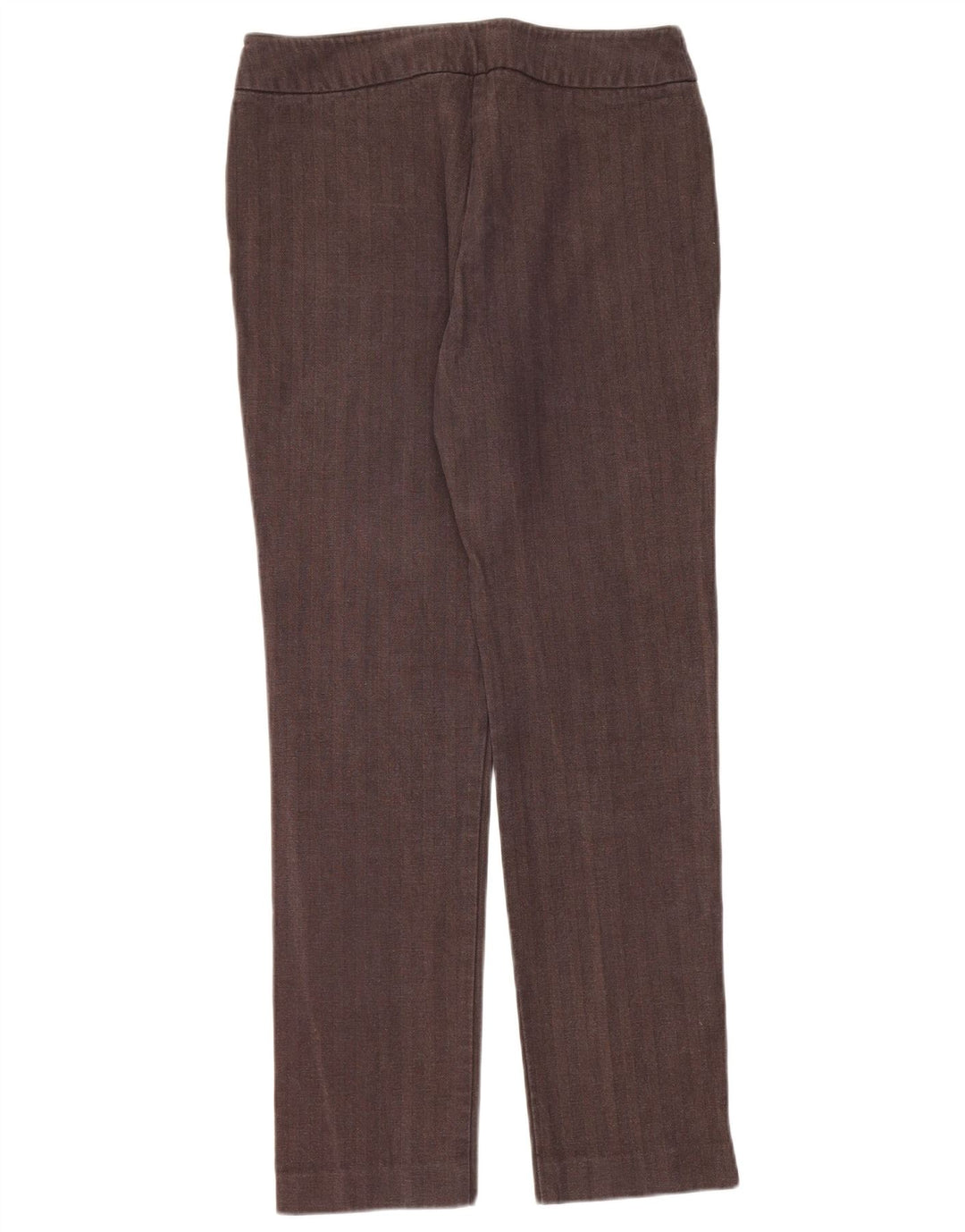 Calça feminina de terno slim Max & Co. W30 L30 marrom espinha de peixe