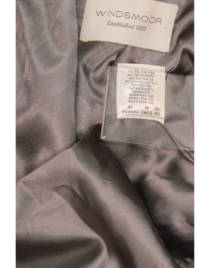 Sobretudo feminino WINDSMOOR UK 20 2XL lã cinza