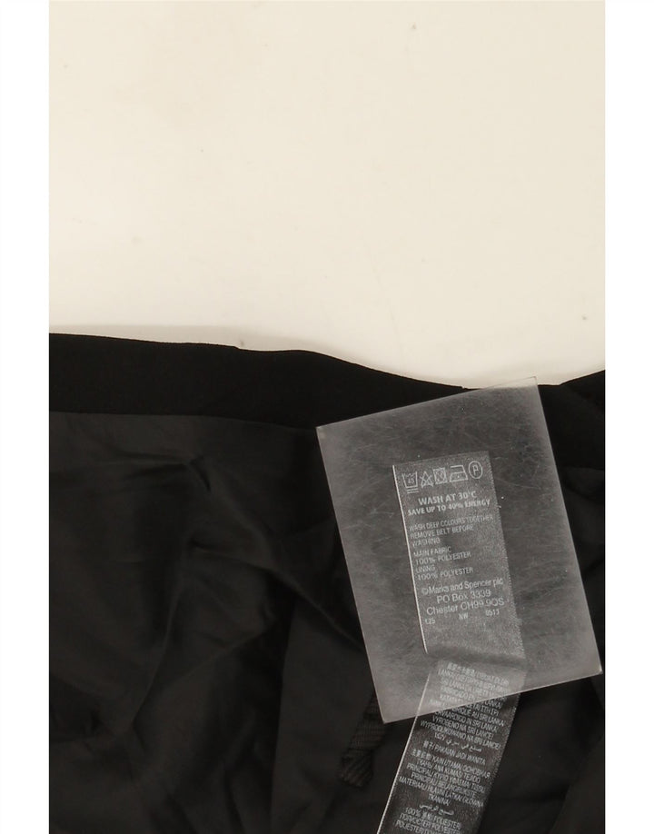 Saia feminina Marks & Spencer A-Line UK 20 2XL W40 poliéster preto