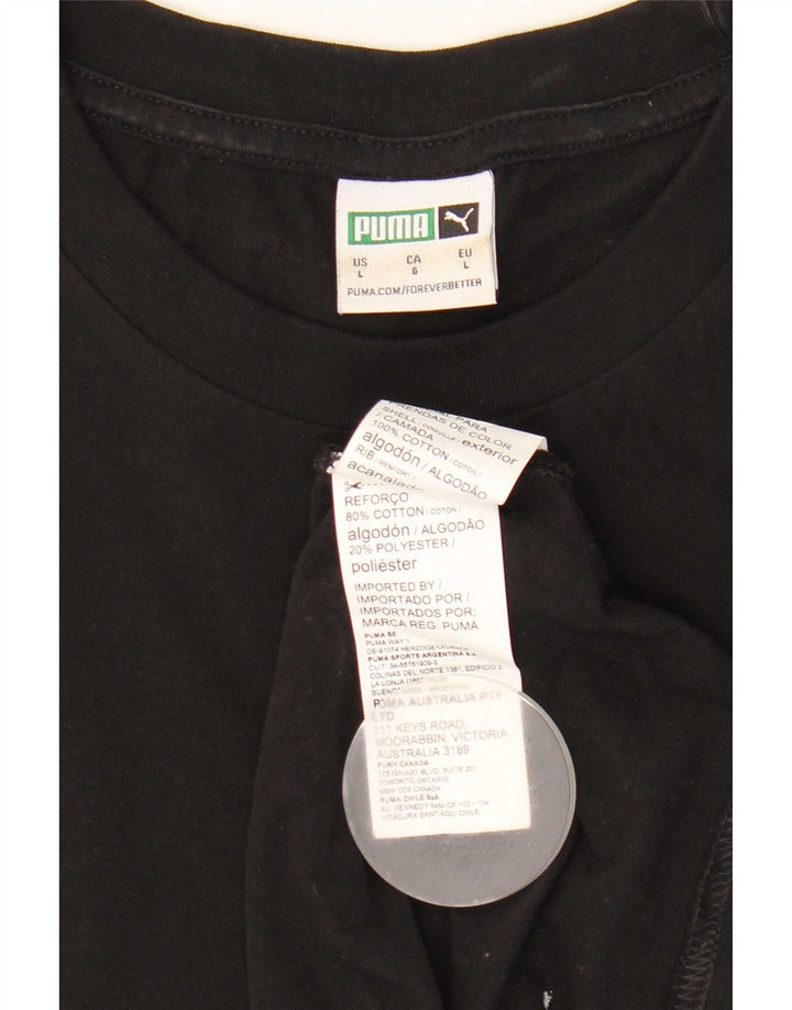 Camiseta masculina Puma grande algodão preto
