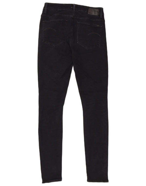 G-Star feminino 3301 jeans skinny W29 L32 algodão azul marinho