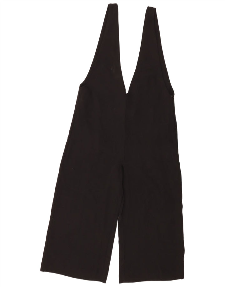 Macacão feminino sem mangas Zara UK 14 grande poliéster preto