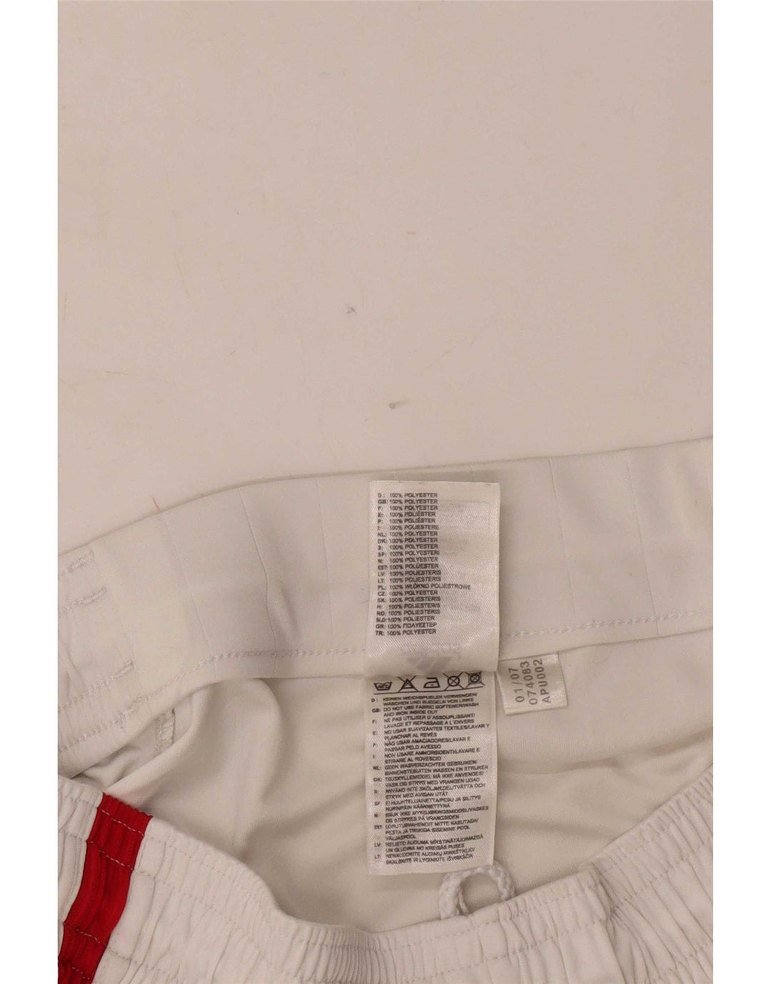 Shorts esportivos masculinos Adidas XL branco colorblock poliéster
