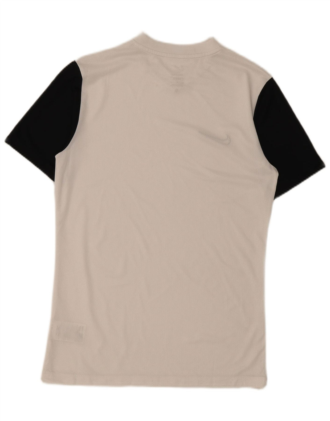 Camiseta masculina Nike Dri Fit Slim Top médio branco colorblock poliéster