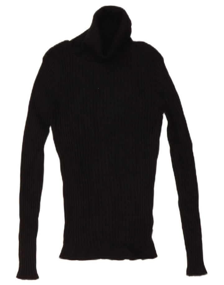 Suéter feminino Musto com gola redonda Reino Unido 12 viscose preta média