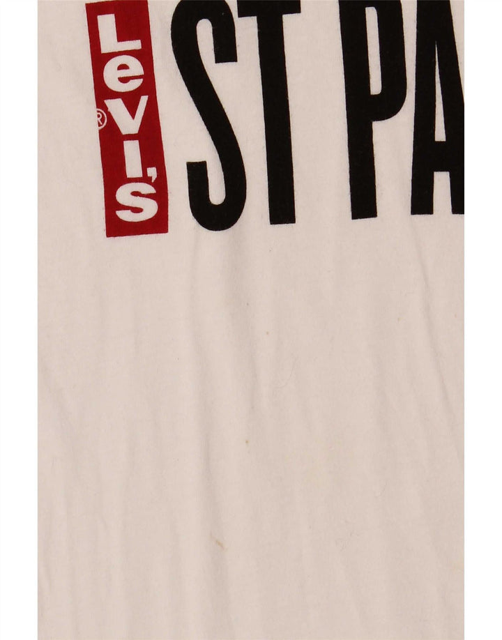 Camiseta gráfica masculina Levi's Top pequeno algodão branco