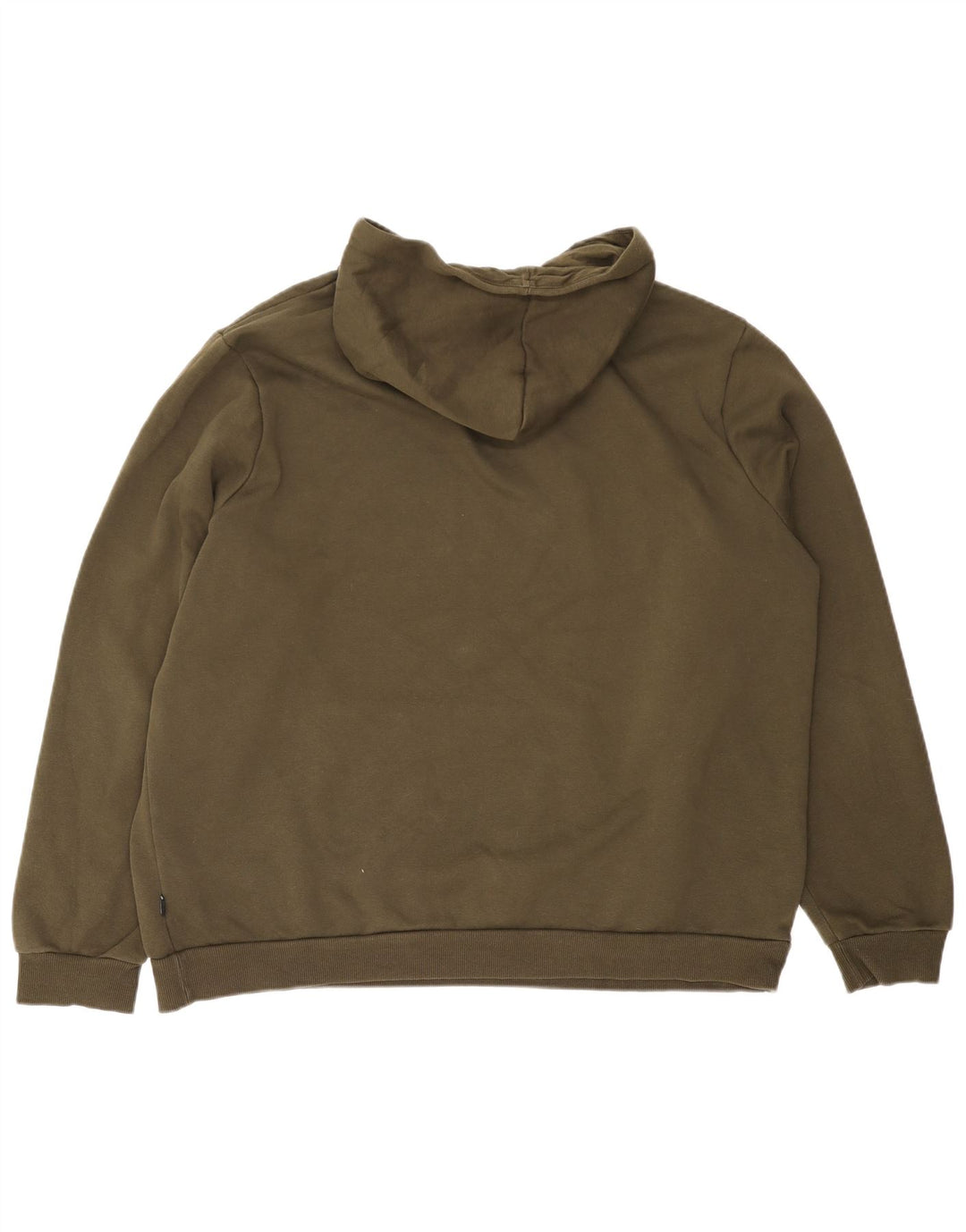 PUMA masculino gráfico moletom com capuz 2XL algodão cáqui