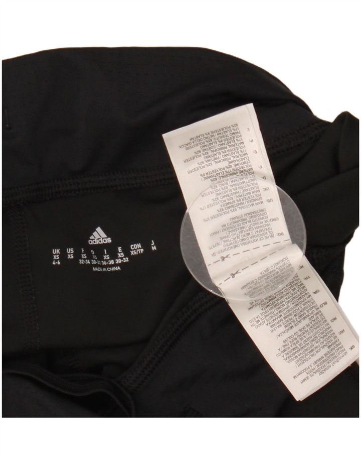 ADIDAS Womens Capri Leggings UK 4/6 XS Preto Poliéster