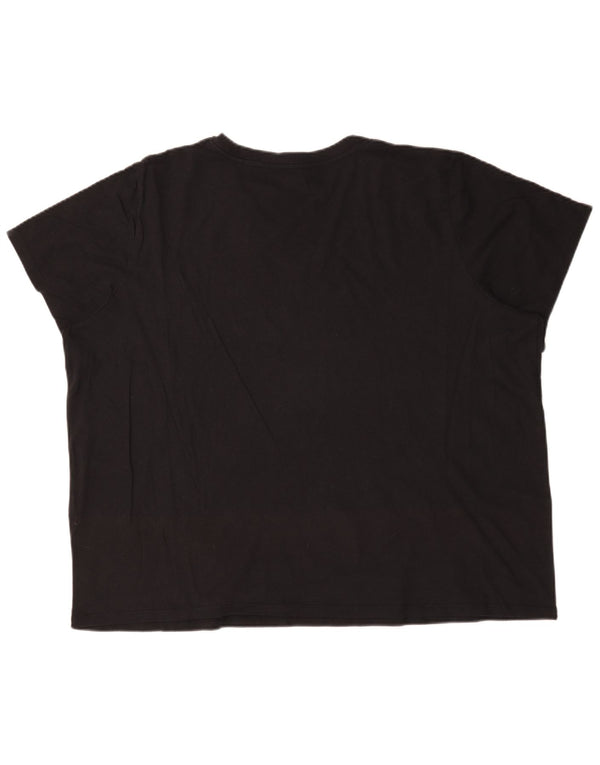 Camiseta feminina oversized Levi's UK 22 3XL algodão preto