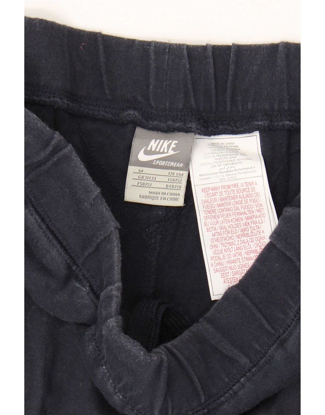 Calça de treino masculina Nike médio azul marinho algodão