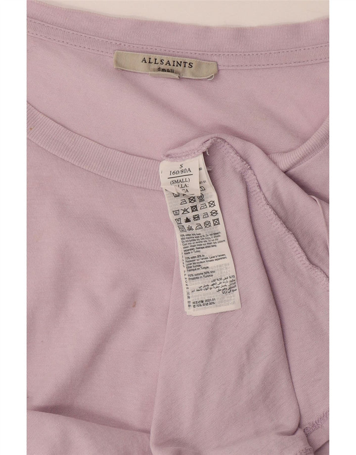 All Saints Womens Oversized Vest Top UK 10 Pequeno Algodão Roxo
