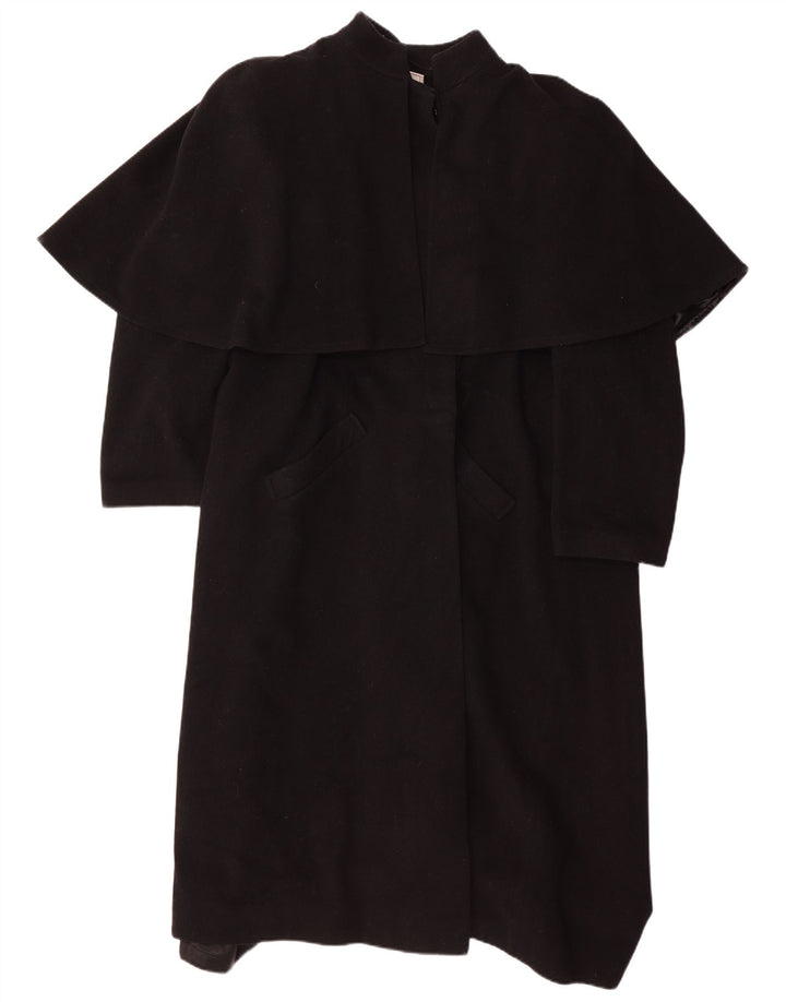 Sobretudo feminino Jasper Conran grande tamanho UK 14 caxemira preta grande