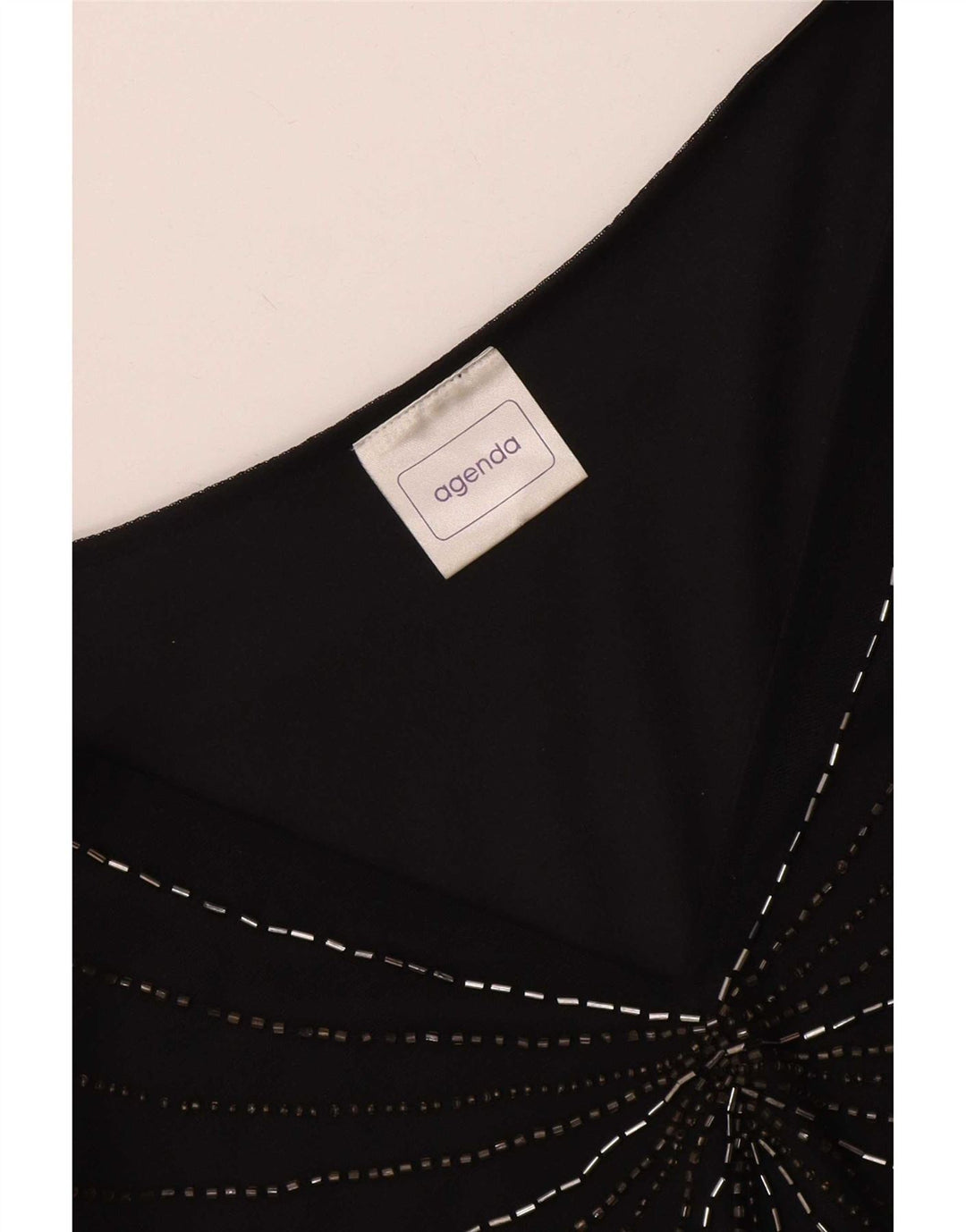 Blusa feminina Agenda Top UK 16 grande poliéster preto