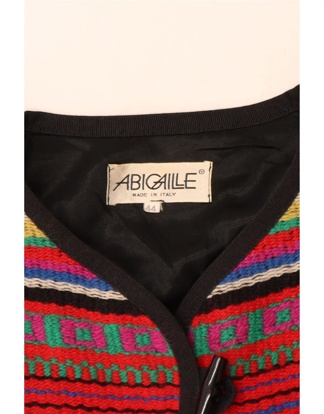 Jaqueta Duffle Feminina Vintage Oversized IT 44 Médio Multicolorido Geométrico