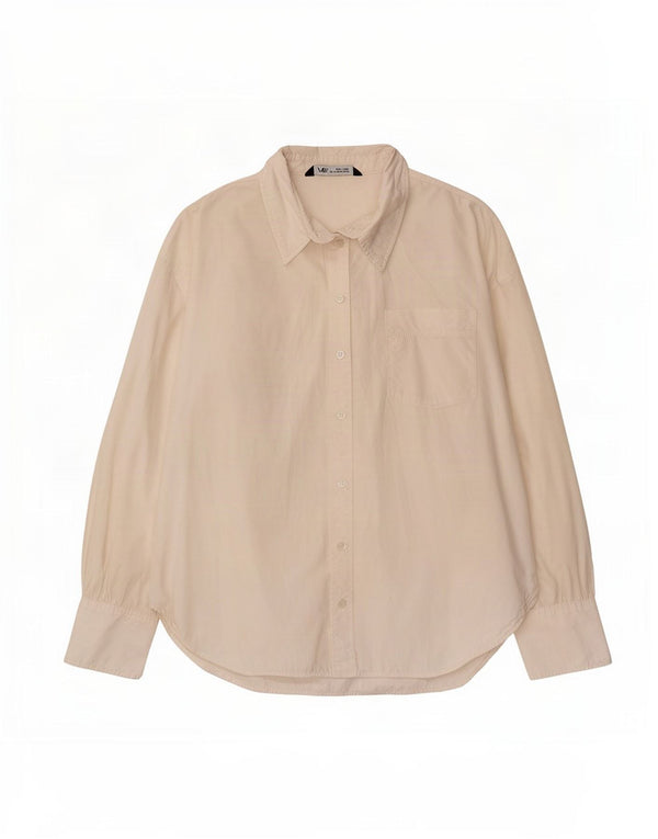 Zara Womens Oversized Shirt UK 14 Medium White Cotton