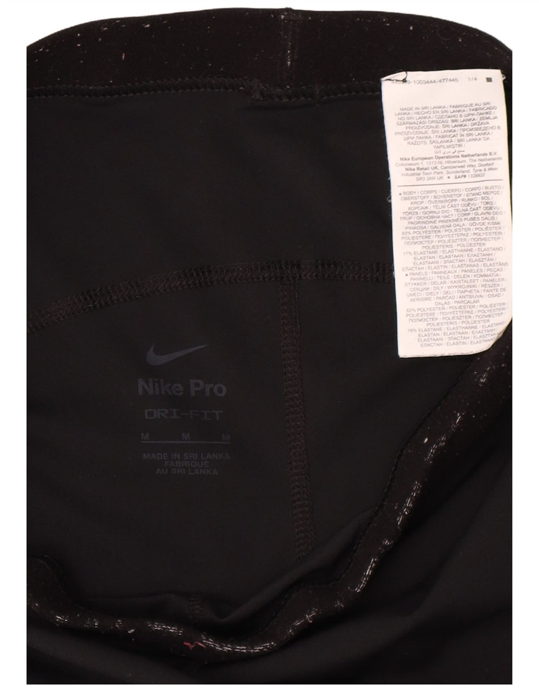 Leggings Nike Dri Fit Graphic UK 12 Médio Preto Poliéster
