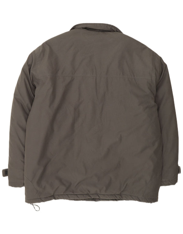 Jaqueta corta-vento masculina Kappa UK 42 XL cáqui poliamida