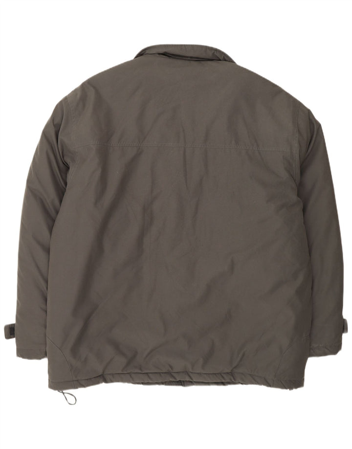 Jaqueta corta-vento masculina Kappa UK 42 XL cáqui poliamida
