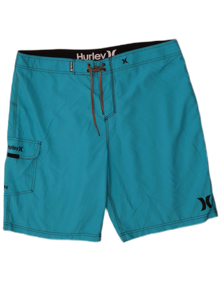 Shorts de natação masculino Hurley XL azul poliéster