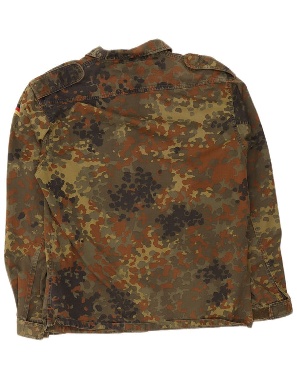 Jaqueta militar masculina vintage UK 38 camuflagem cáqui média