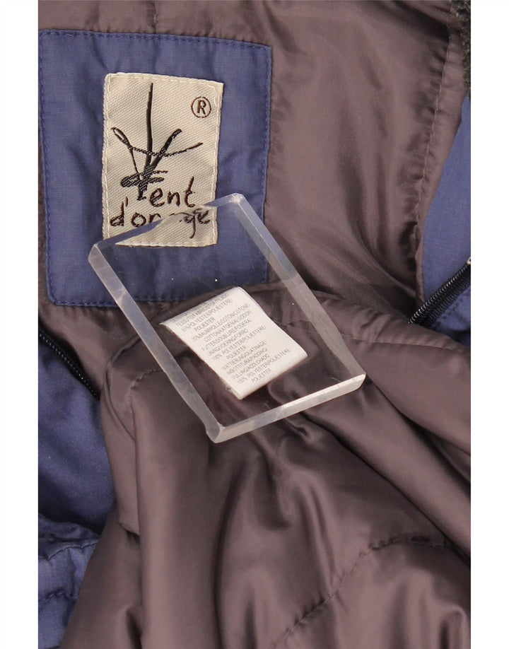 Jaqueta corta-vento feminina VINTAGE UK 20 2XL poliéster azul marinho