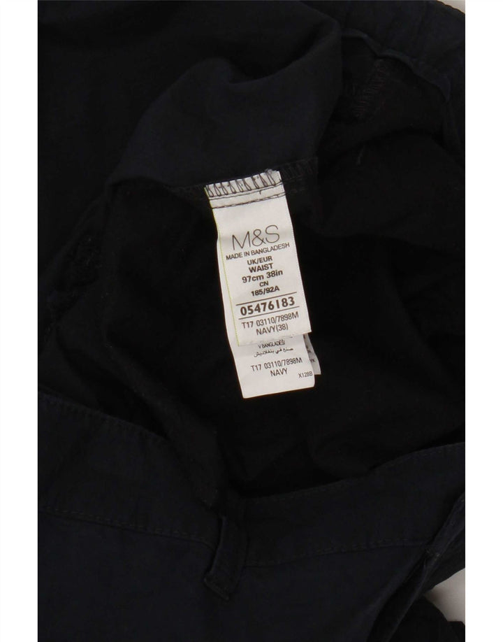 Shorts cargo masculino Marks & Spencer W38 XL azul marinho algodão